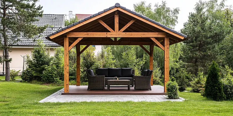 Jaki kolor altany na działce?