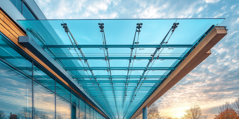 Daszek szklany nad drzwi