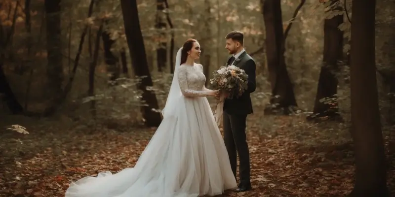 Suknie ślubne z geometrycznym motywem jako jeden z trendów