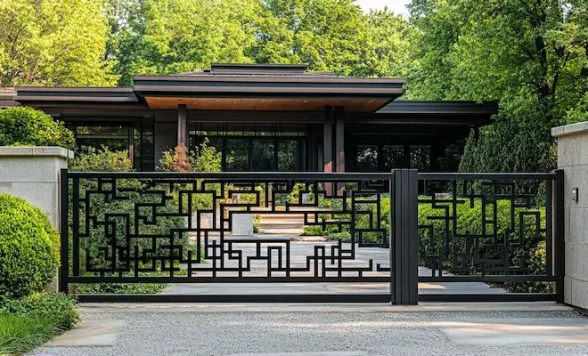 Metallzaun aus Polen mit Montage